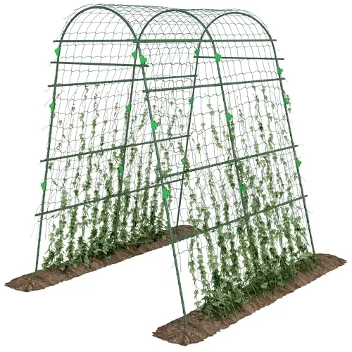 Outsunny Rankgitter 167x144x206 cm - Grüner Gartenzauber - Pflanzenkästen & Spaliere – Mit diesem großen Rankbogen von Outsunny gestalten Sie Ihre grüne Oase und nutzen den vertikalen Raum für üppiges Pflanzenwachstum.