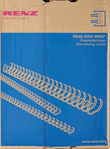 Renz Ring Wire Drahtkamm-Bindeelemente 5/8 Zoll, 34 Schlaufen, 16 mm