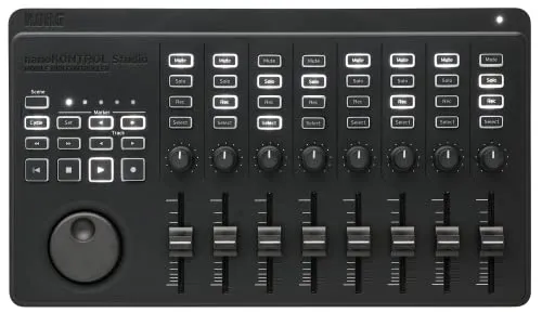 Korg nano KONTROL Studio | Flexibler MIDI Controller - Audio/MIDI-Controller mit drahtloser Bluetooth-Verbindung für kreative Freiheit und flexible Steuerung in Studio und Live-Performances.