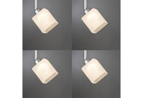 Mili Leuchten Deckenleuchten Paulmann DecoSystems Lampenschirm 4er Pack Quad max.50W Glas Weiß, Paulmann DecoSystems Lampenschirm 4er Pack Quad max.50W Glas Weiß