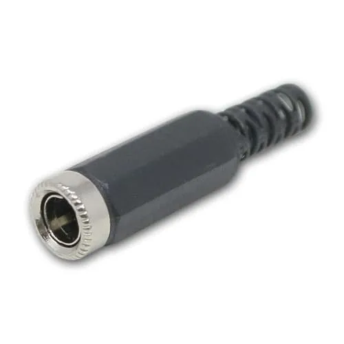 world-trading-net - 10 Stück DC-Buchse 5,5x2,1mm, Lötanschluss & Knickschutz, Hülse zum Aufschrauben, 2 Pin Stecker für Modellbau & Reparaturen