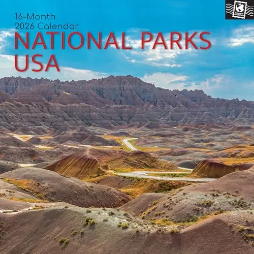 TGSC | National Parks USA Kalender 2026 16 Monate Familienquadratischer Wandkalender 2026 UK | Planer mit großem Raster für die Organisation zu Hause oder im Büro – Reisekalender 2026/2025 UK