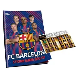 FC Barcelona 2025/26 Sticker Sammelalbum Set von Topps