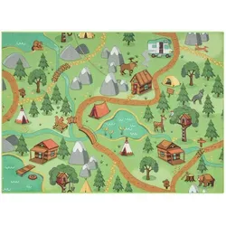 rugsX Teppich, Pastellgrün, Textil, Rechteckig, 95x200 cm, Teppiche & Böden, Teppiche, Teppich Kinderzimmer