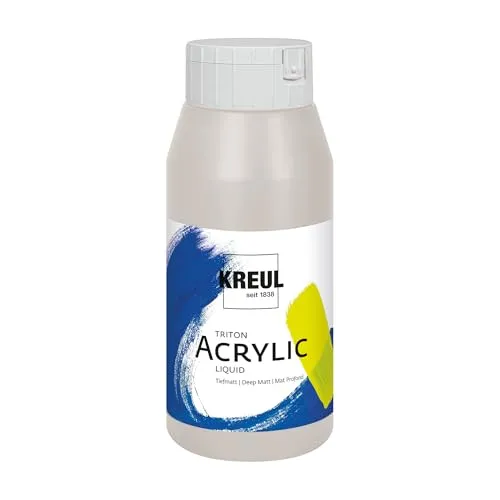 KREUL 17085 - Triton Acrylic Liquid Fränkisch Sandstein 750 ml, Hochwertige Künstler-Acrylfarbe in Studienqualität mit leicht fließendem Charakter, tiefmatt auftrocknend