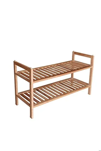 Primaster Schuhregal 70 x 27 x 40 cm Schuhablage Schuhständer Buchenholz