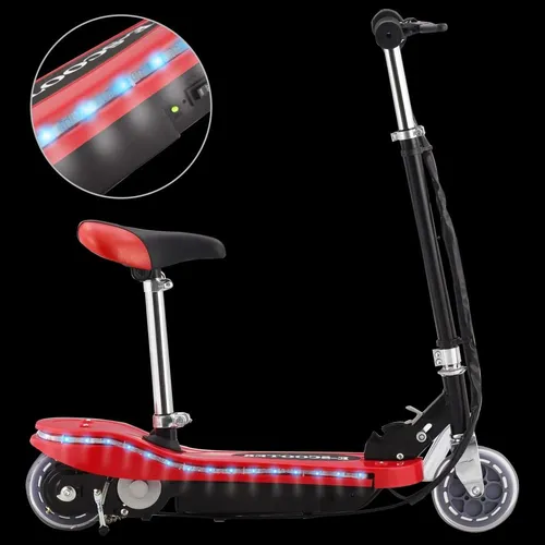 vidaXL E-Scooter für Kinder mit Sitz und LED 120 W Rot von vidaXL