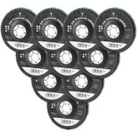 STAHLWERK Lamellenschleifscheibe P120 125mm - 10er Set - Hochwertige Lamellenscheiben für Winkelschleifer, ideal für Schleifarbeiten an Stahl, Edelstahl und Aluminium. Effizientes Schleifen mit geprüfter Qualität.