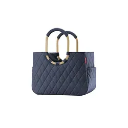 REISENTHEL Einkaufsshopper loopshopper L - Frame Rhombus Midnight Gold, stilvoll und praktisch für den täglichen Einkauf