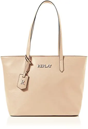 REPLAY Schultertasche Shopper Shoulder Bag Sand braun - Braun