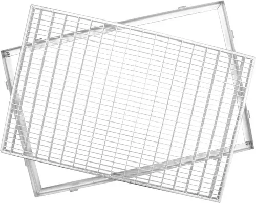 ACO Gitterrost mit Zarge Stahl, verzinkt, 70 x 40 cm - Sicherheitsgitter, robust und langlebig, ideal für sichere Abdeckungen und Entwässerungslösungen.