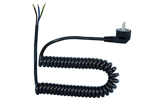 Spiralanschlusskabel 3x1,00 05VVH8-F mit Winkelstecker