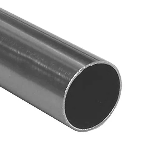 BASIT Gardinenstangenrohr in Optik von Edelstahlrohr 16mm Durchmesser 120cm lang I Gardinenstange Silber aus Metall in Edelstahl Look I Rundrohr