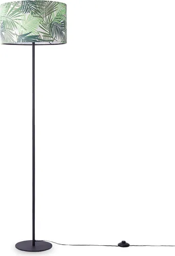 Paco Home Stehlampe im Urban-Jungle-Stil - Moderne Stehleuchte mit elegantem Blumendesign. Ideal für Wohnzimmer und Büro, gefertigt aus hochwertigem Stahl und robustem Stoff. E27-Fassung für flexible Beleuchtung.
