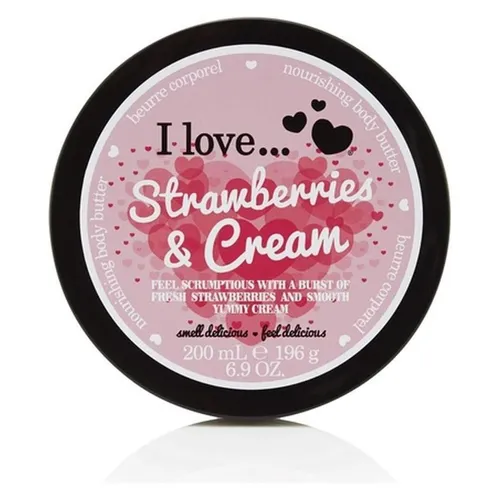 I Love... Strawberries & Cream (Body Butter, 200 ml) (34401242)
