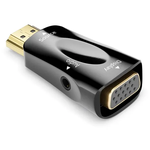HDMI auf VGA Adapter Konverter 1080p Full HD 3.5mm Klinke PC Laptop auf Monitor