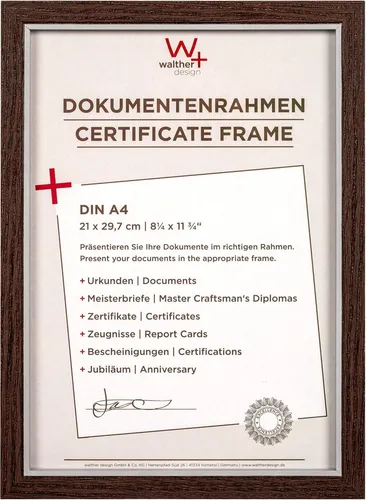 Walther MDF-Holzrahmen Hygge 21x29,7 cm nussbaum