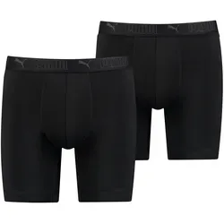 PUMA Herren SPORT MICROFIBER LONG BOXER 2P - Unterhosen aus Recyclingmaterialien mit geruchshemmenden Eigenschaften und optimalem Feuchtigkeitstransport für höchsten Tragekomfort beim Sport.