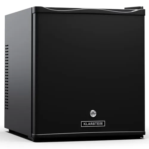 Klarstein Mini-Kühlschrank mit Glastüre - 28L - Vielseitiger Mini-Kühlschrank für Getränke & Snacks, leise im Betrieb, ideal für kleine Räume, mit verstellbaren Ablagen und abschließbarer Glastür.