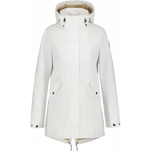 ICEPEAK Damen Mantel ADDIS - Funktionsjacke mit verstellbarer Kapuze und zwei-Wege-Reißverschluss, wasserdicht (10.000 mm) und atmungsaktiv (5.000 gm224h), ideal für aktive und entspannte Outdoor-Aktivitäten.