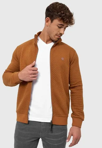Indicode Herren Bermie Sweatjacke mit Stehkragen - Funktionsjacken aus weichem Baumwollmaterial, mit Stehkragen und durchgehendem Reißverschluss für höchsten Tragekomfort und modernen Style.
