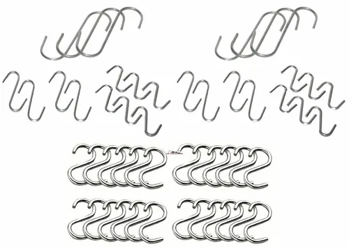 50-er SET  S-Haken Küchenhaken Fleischerhaken Metallhaken Edelstahlhaken