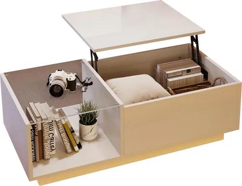 Odikalo Couchtisch Beistelltisch mit Stauraum 50x100cm