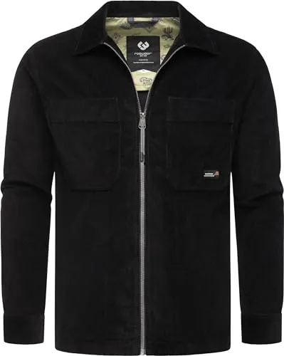 Ragwear Herren Cordjacke Hemdjacke Cordy Black Gr. S