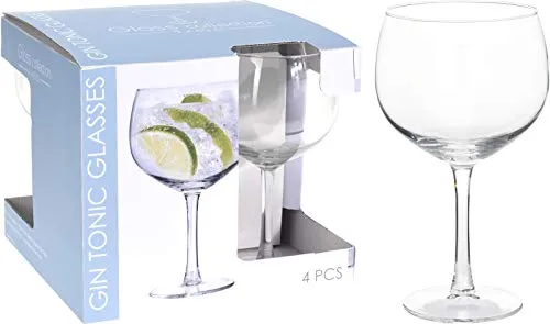 Set von 4x 650 ml Gin Tonic Ballon-Cocktail-Mixer-Gläsern