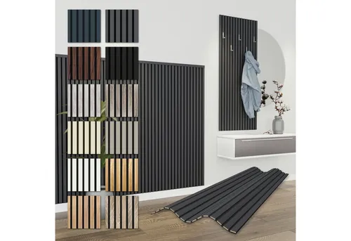 HEXIM Akustikpaneele 138,5x60cm - Flexible Lamellenwand aus MDF, schalldämmend und modernes Design für verbesserte Raumakustik