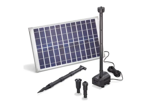 esotec Solar Teichpumpe Wasserspiel Kit 25/1250 PRO Set 101915 - Wasserpumpen-Set für Gartenteiche: Leistungsstarke Solar Teichpumpe mit bis zu 1.250 l/h und automatischem Betrieb bei Sonnenlicht. Ideal für beeindruckende Wasserspiele ohne Stromanschluss.