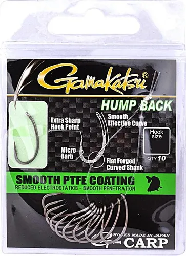 Gamakatsu Hump Back Hook - 10 Karpfenhaken, Größe:4