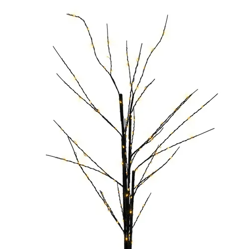 LED Licht Zweig warm weiß Timer - 84cm / 112 LED - Weihnachten Advent Außen Deko