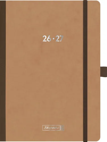 Schülerkalender 2026/2027 Pressspan braun FACT!plus A5, Karton | Taschenbuch