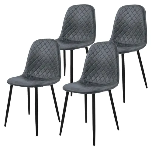 ML-Design Esszimmerstühle 4er Set, Anthrazit
