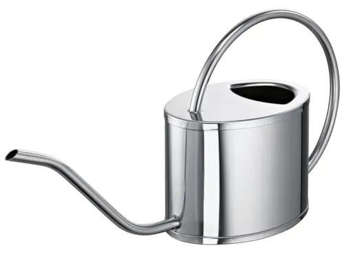 Schulte-Ufer 3034 Gießkanne Venedig, 1,00 l, Silber - Hochwertiger Edelstahl - Gießkanne aus rostfreiem Edelstahl, hochglanzpoliert. Mit ergonomischen Griffen für sicheres, tropffreies Ausgießen - perfekt für Gartenliebhaber.