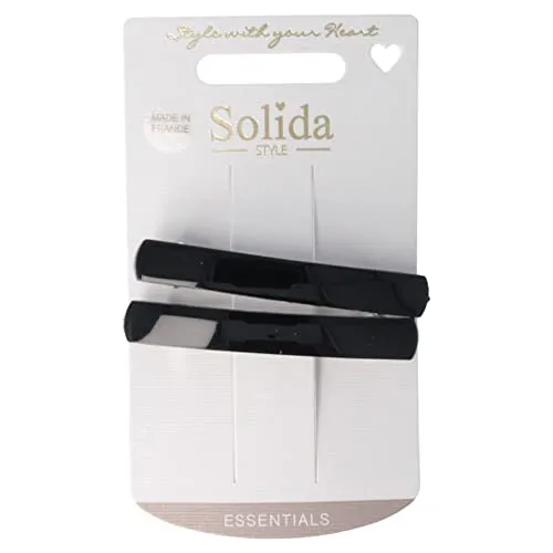 Solida Essentials Patentspange, schwarz, 2 Stück