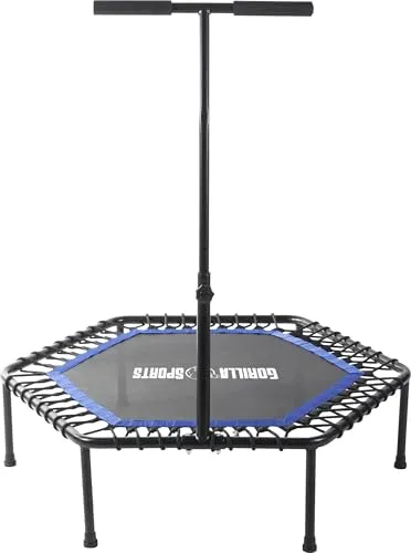 Produktbild GORILLA SPORTS Fitnesstrampolin – 6-fach höhenverstellbar mit 77cm Sprungfläche