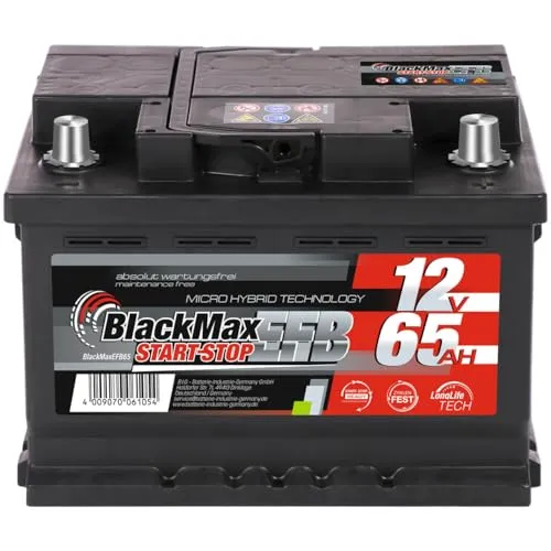 BlackMax EFB Start-Stop 75Ah 12V 700A/EN Autobatterie (L3) – Ersatz für 70Ah, 71Ah, 72Ah, 74Ah – Maße (LxBxH) 278x175x190 mm