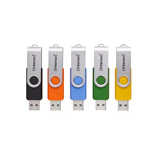 Intenso Office Line 16GB USB Stick 3.2 Multipack x5 bunt - USB-Sticks im praktischen Multipack, ideal für Datensicherung und -übertragung, in bunten Farben für mehr Übersicht und Spaß.