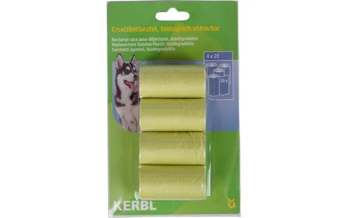 Kerbl Gassibeutel Hundekotbeutel 4 x 20 Stück grün 80821