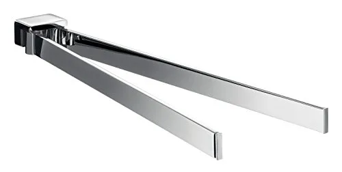 emco loft Handtuchhalter, zweiarmig schwenkbar, 310mm - Handtuchhalter & -stangen, schwenkbare Funktion für flexiblen Zugriff und elegantes Design aus hochwertigem Edelstahl.