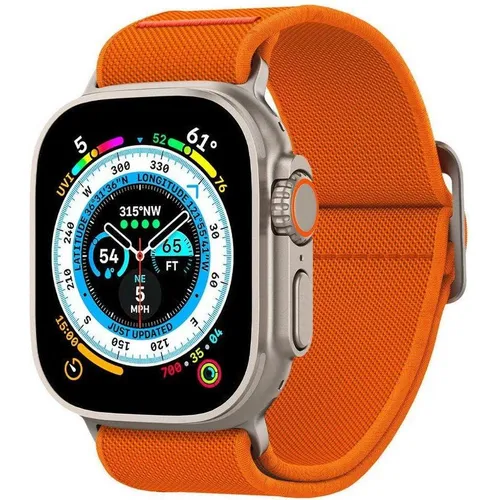 Spigen Fit Lite Band für Apple Watch Series 42, 44, 45, 49 mm - orange (45 mm, 44 mm, 42 mm, 49 mm, Fabric, Nylon, Stainless Steel) (AMP05986)