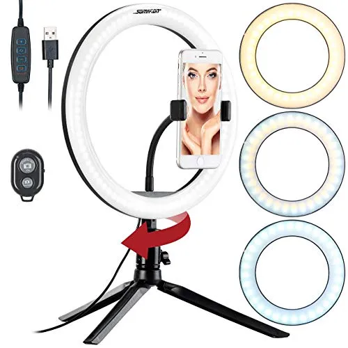 Somikon Profi LED-Ringlicht, Ø 10