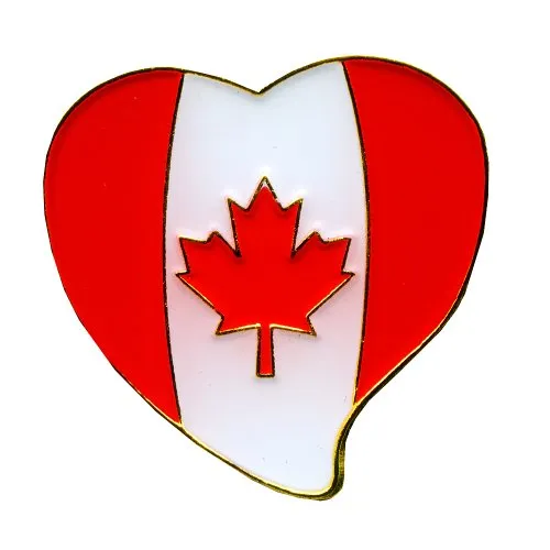 Kanada Herz Canada Heart Montreal Ottawa Symbol Metall Button Pin Anstecker 0706