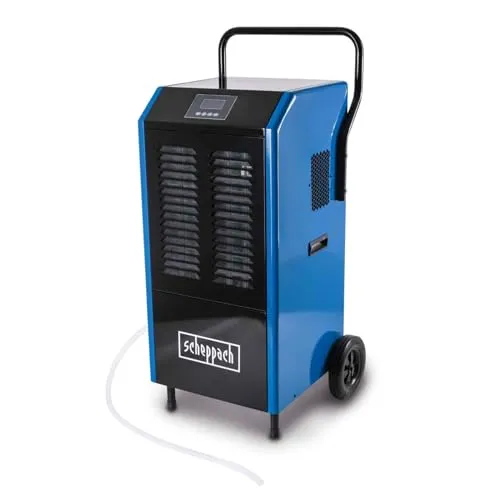 Scheppach Luftentfeuchter DH8000x - 80L/Tag Bautrockner für große Räume - Effizienter Bautrockner mit 80L Entfeuchtung pro Tag, ideal für Räume bis 100 m². Vollautomatische Frostschutzkontrolle und praktisches LCD-Display.