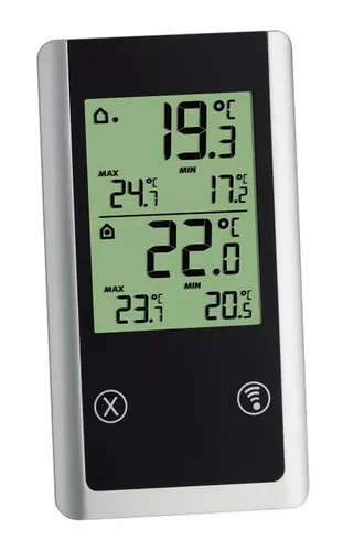 TFA Dostmann Raumthermometer digitales Funk-Thermometer Joker TFA 30.3055.01