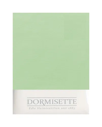 Dormisette Q186 Biber-Spannbetttuch, lindgrün - Spannbetttuch für Matratzen 90-200 cm, bis 22 cm Höhe, mit Rundumgummi für faltenfreien Sitz, waschbar bei 60°C und trocknergeeignet.