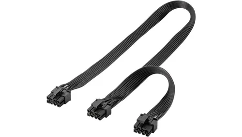 Kabel zasilający 8-pinowy męski do podwójnego 6+2 męskiego dla PCIe