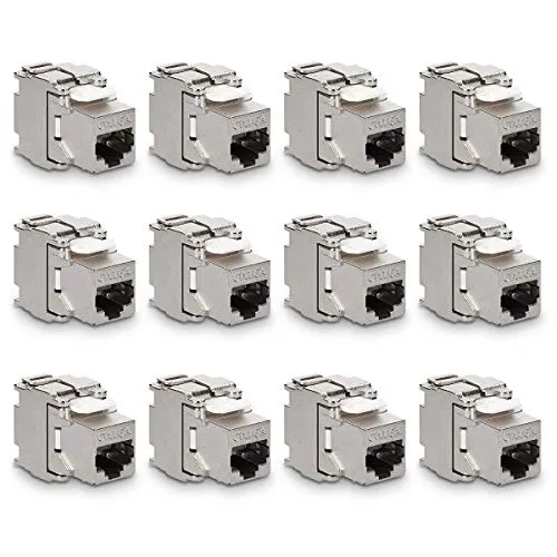 kwmobile 12x Keystone Modul für CAT 6A Kabel von kwmobile